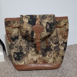 Vintage Cat Tapestry Backpack